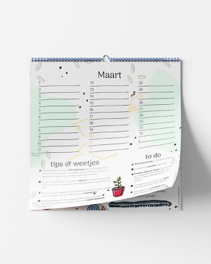 Preview van de Biodiversiteitskalender Marvy Green - Jaarkalender Maart